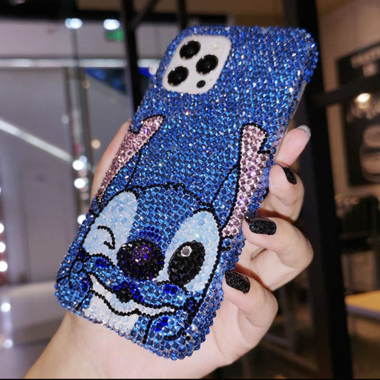 Handmade iPhone Case Luxury Bling Rhinestone Cute Stitch Back Case